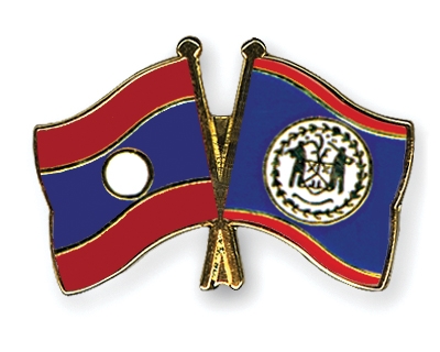Fahnen Pins Laos Belize