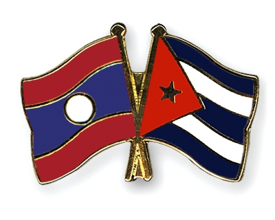 Fahnen Pins Laos Kuba