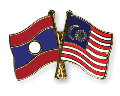 Fahnen Pins Laos Malaysia