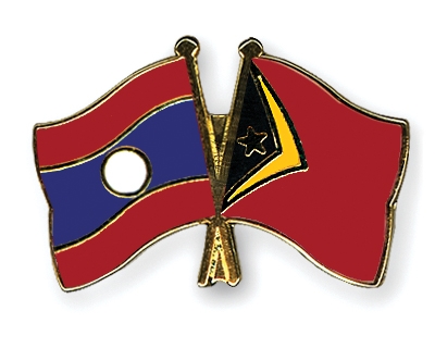 Fahnen Pins Laos Timor-Leste