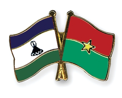Fahnen Pins Lesotho Burkina-Faso