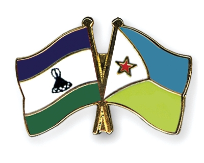 Fahnen Pins Lesotho Dschibuti
