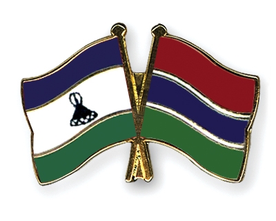 Fahnen Pins Lesotho Gambia