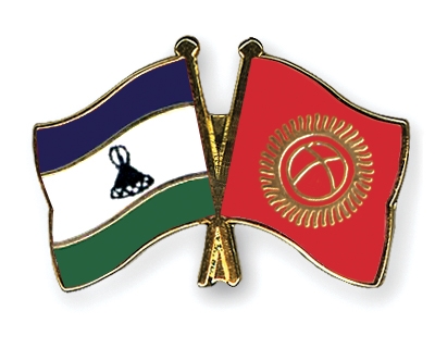 Fahnen Pins Lesotho Kirgisistan