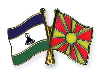 Fahnen Pins Lesotho Mazedonien