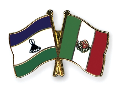 Fahnen Pins Lesotho Mexiko
