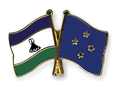 Fahnen Pins Lesotho Mikronesien