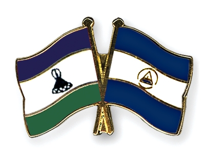 Fahnen Pins Lesotho Nicaragua