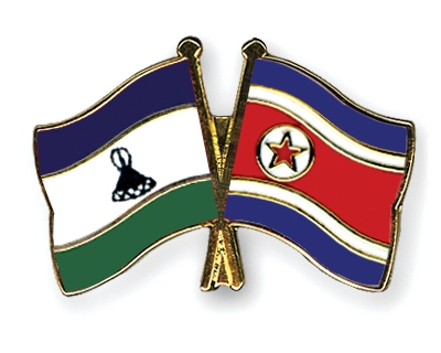 Fahnen Pins Lesotho Nordkorea