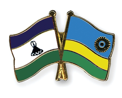Fahnen Pins Lesotho Ruanda