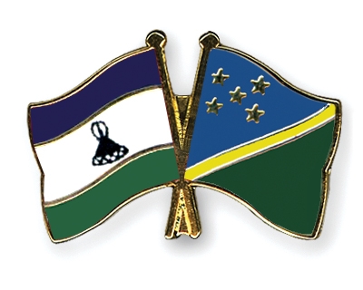 Fahnen Pins Lesotho Salomonen