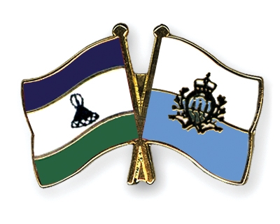 Fahnen Pins Lesotho San-Marino
