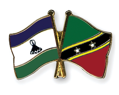 Fahnen Pins Lesotho St-Kitts-und-Nevis