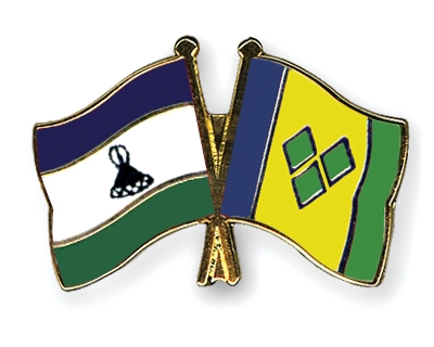 Fahnen Pins Lesotho St-Vincent-und-die-Grenadinen