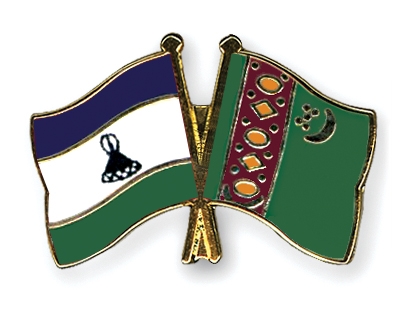 Fahnen Pins Lesotho Turkmenistan