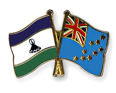 Fahnen Pins Lesotho Tuvalu