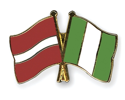 Fahnen Pins Lettland Nigeria