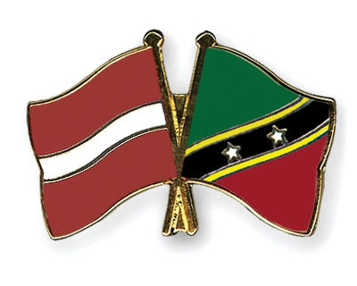 Fahnen Pins Lettland St-Kitts-und-Nevis