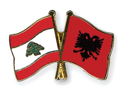 Fahnen Pins Libanon Albanien