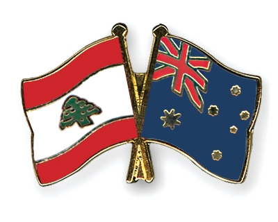 Fahnen Pins Libanon Australien
