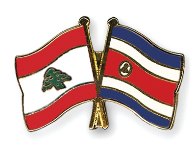 Fahnen Pins Libanon Costa-Rica