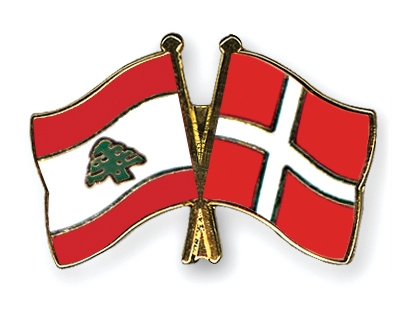 Fahnen Pins Libanon Dnemark