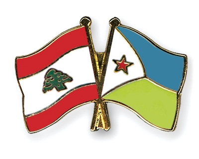 Fahnen Pins Libanon Dschibuti