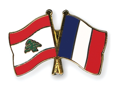 Fahnen Pins Libanon Frankreich