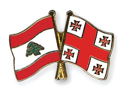 Fahnen Pins Libanon Georgien