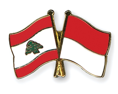 Fahnen Pins Libanon Indonesien
