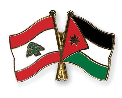 Fahnen Pins Libanon Jordanien