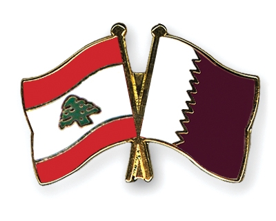 Fahnen Pins Libanon Katar