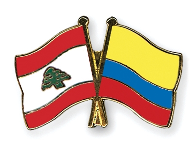 Fahnen Pins Libanon Kolumbien