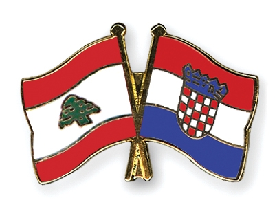Fahnen Pins Libanon Kroatien