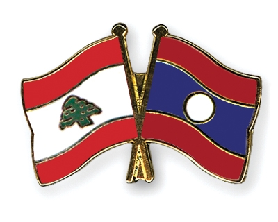 Fahnen Pins Libanon Laos