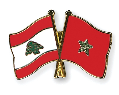 Fahnen Pins Libanon Marokko
