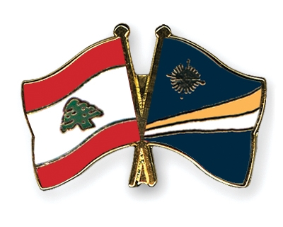 Fahnen Pins Libanon Marshallinseln