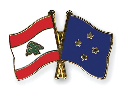 Fahnen Pins Libanon Mikronesien