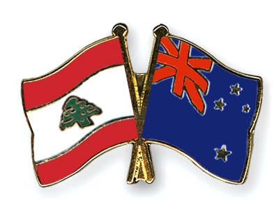 Fahnen Pins Libanon Neuseeland