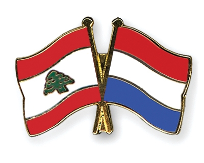 Fahnen Pins Libanon Niederlande
