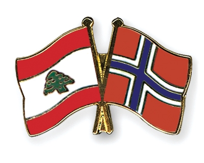 Fahnen Pins Libanon Norwegen