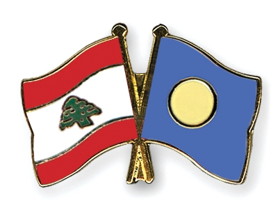 Fahnen Pins Libanon Palau