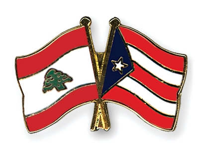 Fahnen Pins Libanon Puerto-Rico