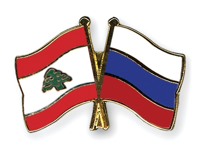 Fahnen Pins Libanon Russland