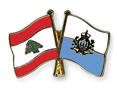 Fahnen Pins Libanon San-Marino