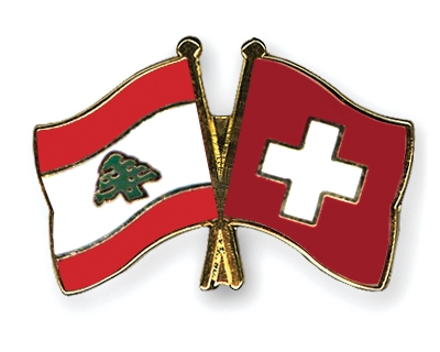 Fahnen Pins Libanon Schweiz