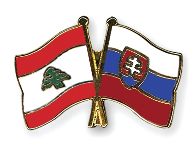 Fahnen Pins Libanon Slowakei