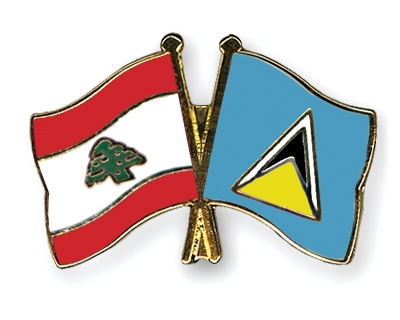 Fahnen Pins Libanon St-Lucia