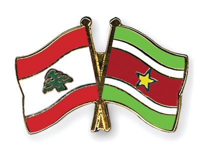 Fahnen Pins Libanon Surinam