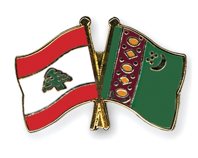 Fahnen Pins Libanon Turkmenistan
